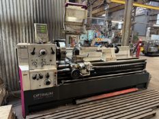 2022 Optimum OPTiturn TH 5620 Conventional Centre Lathe with DRO and Accompanying 3-Jaw Chuck, 4-Jaw