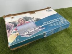 Boxed & Unused Royal Double Gas Burner & Grill with Folding Carry Case