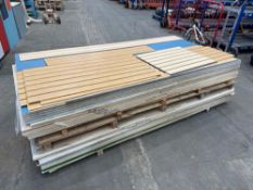 Approx. 23no. Sheets of Laminated Ply, Comprising Various Colours Approx. 2500mm x 1220mm x 15mm
