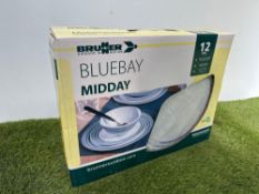 Boxed & Unused Brunner Bluebay Midday 12pcs Dining Set
