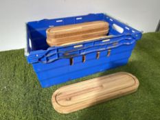 15no. Various Size Wooden Chopping Boards, Please Note Crate Not Included