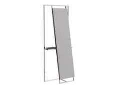 Boxed & Unused FEDERICO SKU118-675 Floor Standing Mirror & Valet In Black Stained Oak With