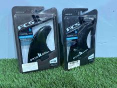 Unused FCS Performer Thruster Medium Pack Includes 2no. Left Fins, FCS Performer Quad Rear Fins,