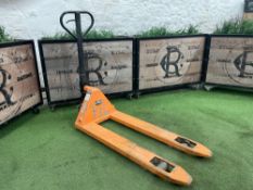 Load Surfer Push Operated Pallet Truck 2000kg Capacity 1150x540mm Broken Roller