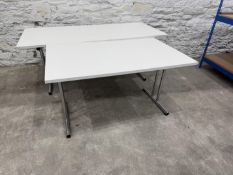 2no. Timber Top Foldable Desks 1800 x 800 720 &1300, 800, 720mm