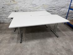 2no. Timber Top Foldable Desks 1800 x 800 720mm