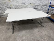 2no. Timber Top Foldable Desks 1800 x 800 720mm