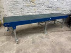 Mobile Industrial Conveyor Belt Machine 240v, 3000 x 630 x 750mm