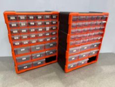 2no. Tactix Wall Mountable Storage Cabinets 380 x 160 x 480mm With Contents