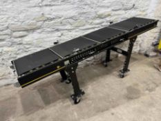 Interroll Mobile Industrial Conveyor Belt Machine 2300 x 500 x 920mm, Power Supply Not Present
