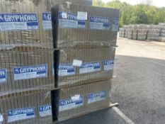 3no. Packs of Gryphonn Buff Riven Concrete Slabs 600mm x 600mm x 38mm, 25no. Per Pack