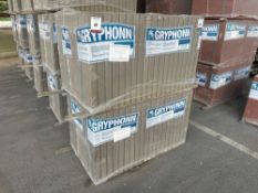 2no. Pack of Gryphonn Grey Riven Concrete Slabs 600mm x 600mm x 38mm, 25no. Per Pack