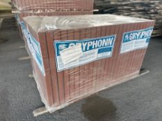 1no. Pack of Gryphonn Red Riven Concrete Slabs 600mm x 600mm x 38mm, 25no. Per Pack