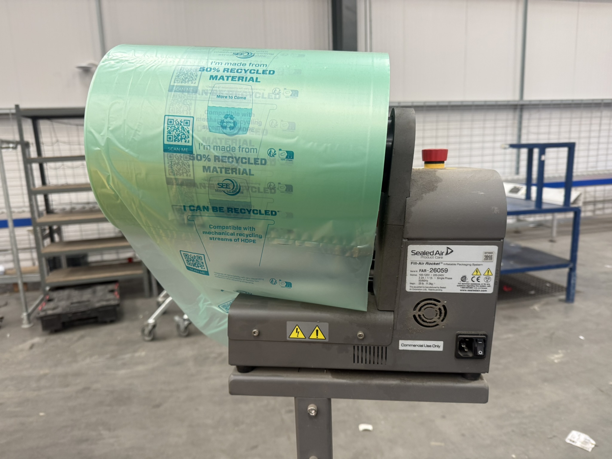 Sealey Air Fill-Air Rocket Mobile Inflatable Packaging System 240V ...