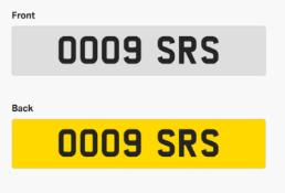 Registration plate - OO09 SRS