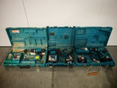 (3) Makita cordless drills