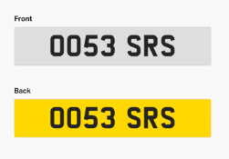 Registration plate - OO53 SRS