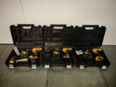 (3) DeWalt cordless drills