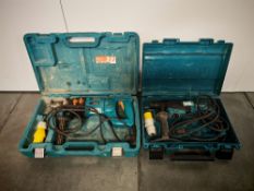 (2) Makita 110V SDS hammer drills