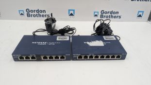 (2) Netgear GS108 8-Port Network Switches