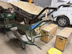 (3) steel wheel barrows
