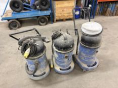 (3) Numatic wet and dry vacuum cleaner