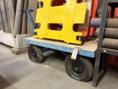 Steel framed flat 4 wheel trolley