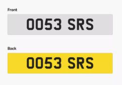 Registration plate - OO53 SRS