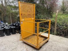 Steel forklift access cage