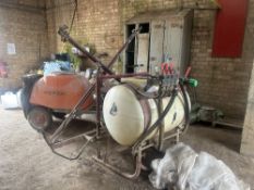 Folding spay boom attachment