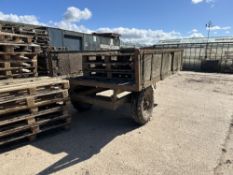 Single axle metal dropside agricultural trailer