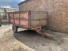 Single axle metal dropside agricultural trailer