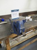 Record 114 Heavy Duty Vice with wooden bench