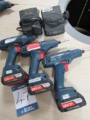 (3) Bosch Exact ION 12-700 cordless screwdrivers