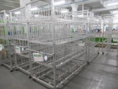 (4) Aluminium completed bike wheel product transport trollies