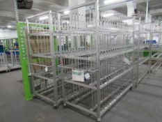 (4) Aluminium completed bike wheel product transport trollies