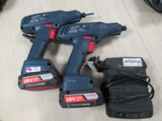 (2) Bosch Exact ION 12-450 cordless screwdrivers