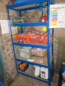 Rack and contents including (35) pneumatic air hoses