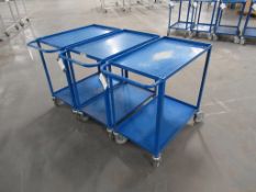 (3) Metal two tier trollies