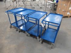 (4) Metal two tier trollies