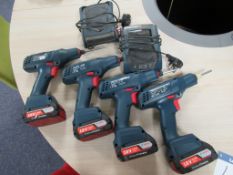 (4) Bosch Exact ION 12-700 cordless screwdrivers