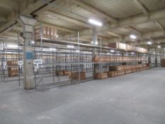 (96) Bays of storage shelving
