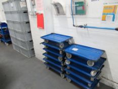 (10) Four-wheeled dollies and (20) Euro boxes