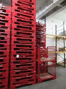 (50) metal fabricated foldable / stackable wire mesh stillages