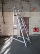 9- Tread mobile aluminium warehouse steps