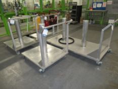 (4) Aluminium bike tyre transport trollies