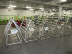 (5) Aluminium saddle product transport trollies