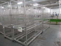 (4) Aluminium completed bike wheel product transport trollies