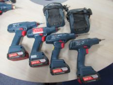 (4) Bosch Exact ION 12-700 cordless screwdrivers