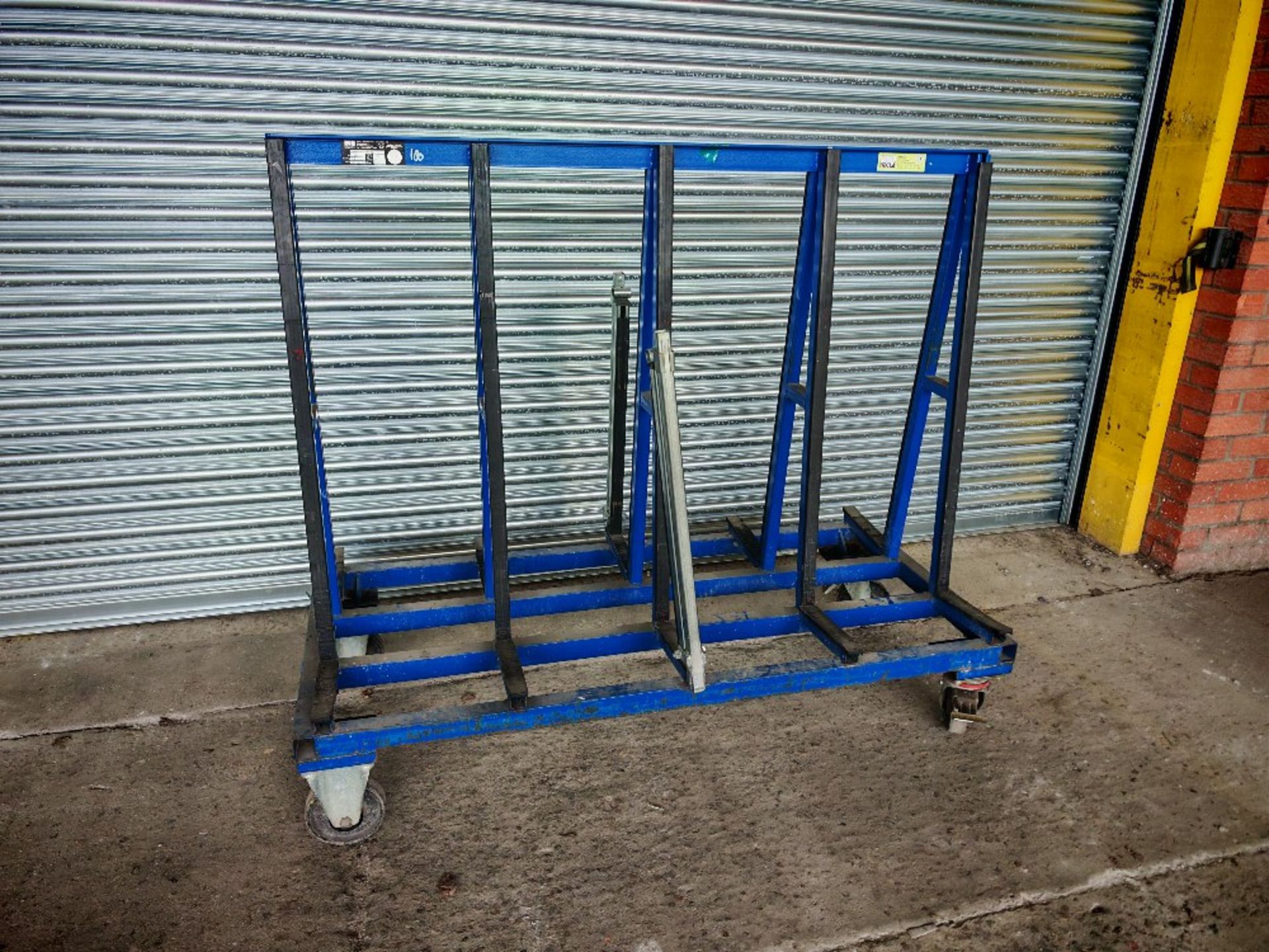 (4) Hegla TL110 mobile A-frame glass trolleys with securing attachment arms - Image 10 of 16